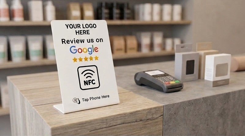 Posez la plaque NFC sur le comptoir