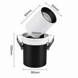 iDL10 den led downlight am tran chieu diem philips inside idl10 cri90 ip44 xoay goc 360 do 8w 10w 12