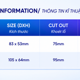 iDL16 den led downlight am tran chieu diem philips inside idl16 cri90 ip44 8w 12w thong so kt