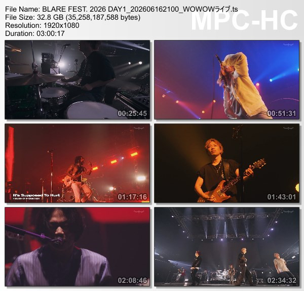 BLARE FEST. 2026 DAY1 (WOWOW ライブ 2026.06.16)