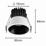 iDL18 den led downlight am tran chieu diem philips inside idl18 cri90 ip44 8w 10w 12w (5)