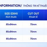 iDL18 den led downlight am tran chieu diem philips inside idl18 cri90 ip44 8w 10w 12w thong so kt