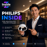 iDL18 den led downlight am tran chieu diem philips inside idl18 cri90 ip44 8w 10w 12w