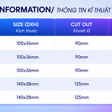 iDL7 den led downlight am tran tan quang philips inside idl7 cri90 ip44 8w 10w 12w 14w 20w thong so 
