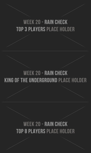 Week 20 Rain Check