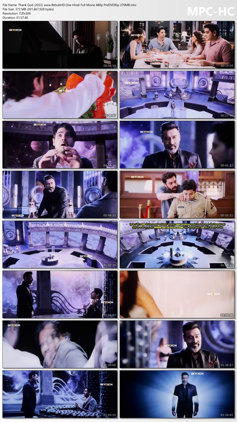 Thank God (2022) www.RehubHD.One Hindi Full Movie 480p PreDVDRip 370MB.mkv thumbs