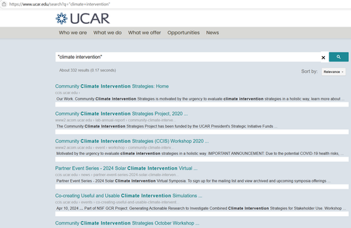 UCAR Climate Intervention Files