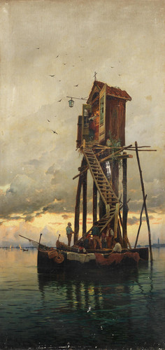 Hermann Corrodi (1844 1905) Attending to the shrine, Venetian lagoon t3 1lbwwqg.jpg