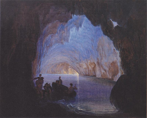 The Blue Grotto in Capri by Heinrich Jakob Fried (1835) t3 1lmuvdk.jpg