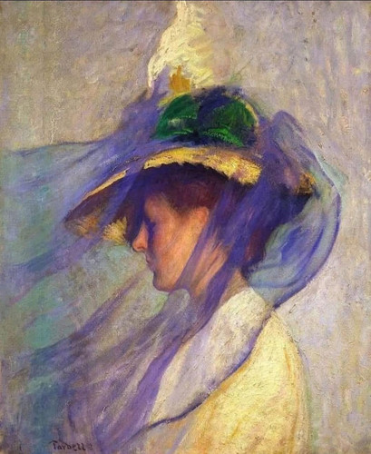The Blue Veil, Oil on Canvas, Edmund Charles Tarbell, 1898 t3 1lg14u5.jpg