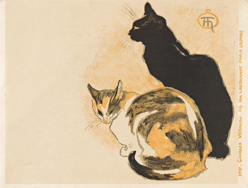 Théophile Alexandre Steinlen Deux chats, affiche pour l'exposition de l'artiste à la Bodinière (1894.jpg
