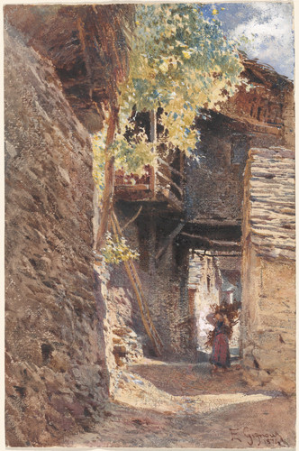 Eugenio Gignous A Village Street in Northern Italy (1874) t3 1l8qu8p.jpg