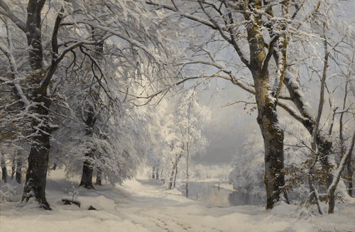 En Vinterskov (Forest in Winter) by Anders Andersen Lundby, 1882 t3 1lafa6o.png