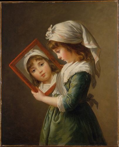 Élisabeth Louise Vigée Le Brun Julie Le Brun Looking in a Mirror (Julie Le Brun se regardant dans un.jpg