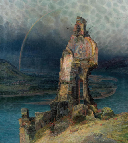 Emilie Mediz Pelikan, Ruins of Dürnstein with Rainbow, 1900 t3 1l5u33j.jpg