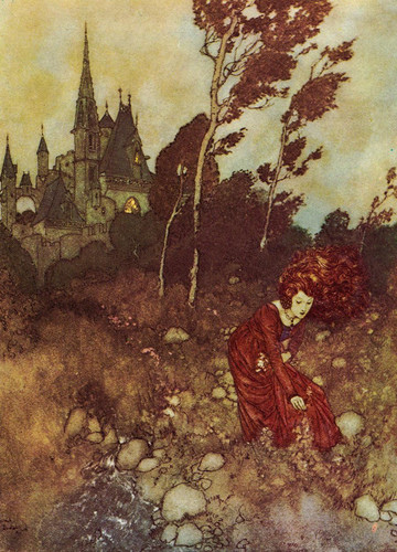 Edmund Dulac I Used to Meet Her in the Garden, [Illustration for The Wind's Tale] (1911) t3 1l954tz.jpg