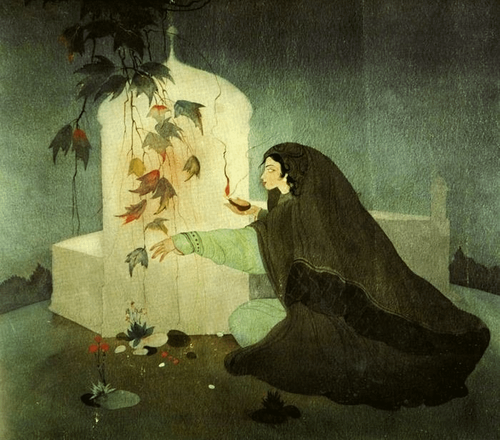 Abdur Rahman Chughtai (1894 1975) Mourner t3 1lqnim9.png