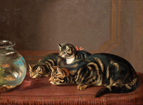 Horatio Henry Couldery 1832–1893) Cats by a fishbowl t3 1lozam3.jpg