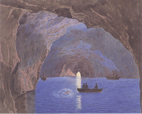 Jakob Alt Die Blaue Grotte auf der Insel Capri (The Blue Grotto on the island of Capri) (1835 1836) .jpg