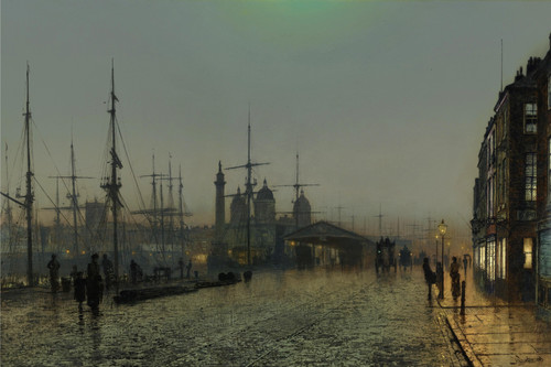 John Atkinson Grimshaw – private collection. Hull Docks at Night (c. 1880s) t3 1ligqj4.jpg
