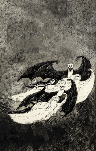 Edward Gorey Illustration for the anthology A Clutch of Vampires (1974) t3 1l5jnpo.jpg