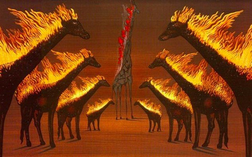 Salvador Dalí Burning Giraffes in Brown (1975) t3 1lpomwj.jpg