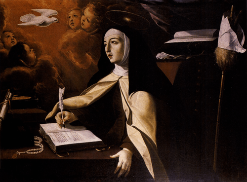 Josefa de Ayalla Figueira de Óbidos Saint Teresa, Mystical Doctor, Inspired by the Holy Spirit (Sant.png