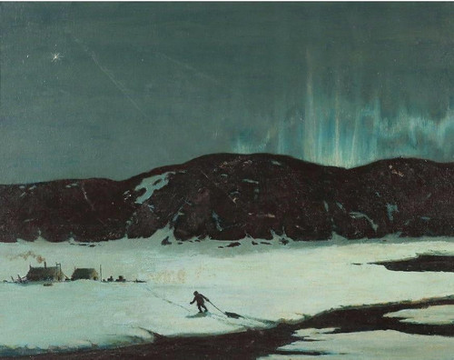 John Williams Allison (1866 1934) The Moon and a Shimmering Aurora t3 1lacso4.jpg