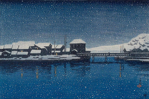 Kawase Hasui (1883 1957) Port of Ebisu on Sado Island t3 1lehdtu.jpg