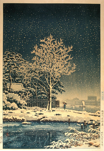 Kōitsu Tsuchiya Suijin Woods in the Snow Along the Sumida River, Tokyo, from the series Views of Tok.jpg