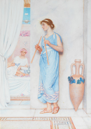George Lawrence Bulleid The Flute Player (1858 1933) [2993 x 4246] t3 1lni0xh.jpg