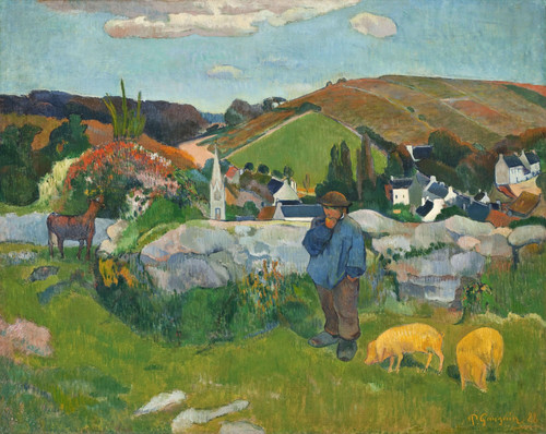 Paul Gauguin The Swineherd, Brittany (1888) t3 1l7jp9p.jpg