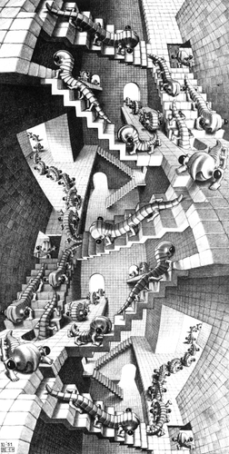 M.C. Escher House of Stairs (1951) t3 1l23y0x.png