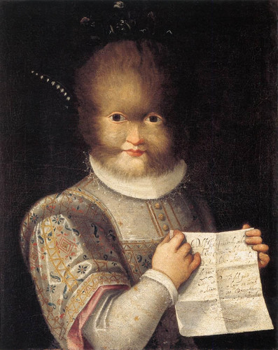 Portrait of Antonietta Gonsalvus (1593), daughter of Predro Gonsalvus (The Hairy Man), by Lavinia Fo.jpg