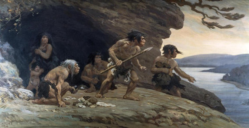 Charles R. Knight Neanderthal Flint workers (1920) t3 1lksncv.jpg