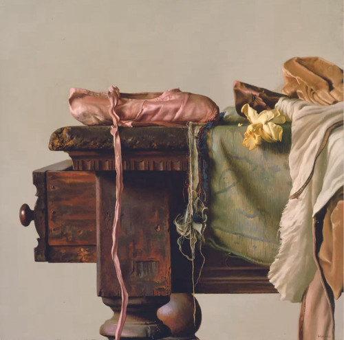 Danilova's Slipper, Nelson Shanks, 16 x 16 inches, 1977 t3 1l6c8to.jpg