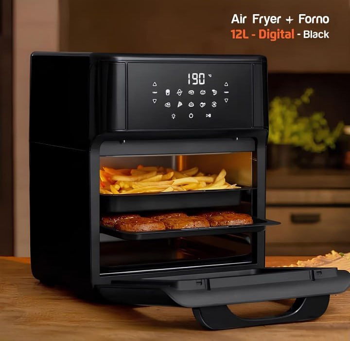 Fritadeira Air Fryer Forno Oven 12l Mondial Afon-12l-bg Preto