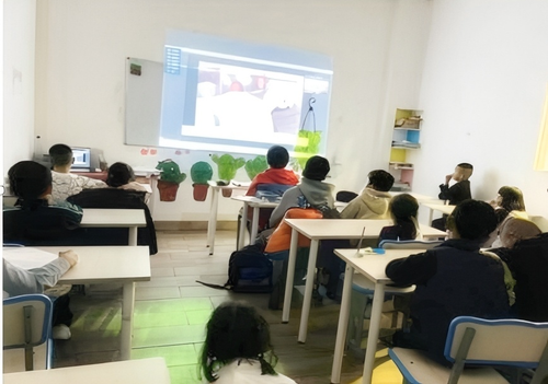 团队成员为华文小学进行线上中医药科普.png