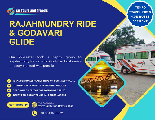 Todays 22 seater tempo traveller took a group to rajahmundry