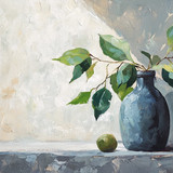 earth day oil painting image lifestyle closeu generative ai