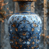 stunning blue white porcelain vase with floral design perfect home decor gift giving