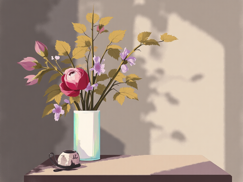 Sameh Elbialy Still life painted from a beautiful vase containin 232a853b e3be 4fac a50a a89b9083803.png