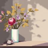 Sameh Elbialy Still life painted from a beautiful vase containin 232a853b e3be 4fac a50a a89b9083803