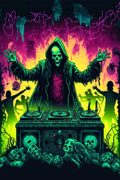 poster dj with skulls skulls 899870 3080.jpg