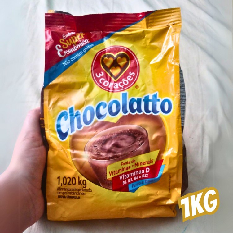 3 Corações Achocolatado em Pó Chocolatto, Pacote 1kg
