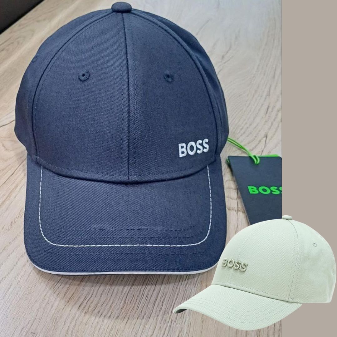 BOSS Boné masculino de algodão com logotipo Tonal Center