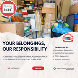 A couple relocating internationally thanked us for secure warehousing