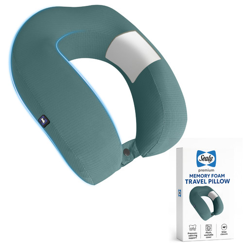 SL11140 Memory Foam Travel Pillow (Forest Green) AMZ 01.jpg