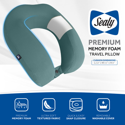 SL11140 Memory Foam Travel Pillow (Forest Green) AMZ 05.jpg