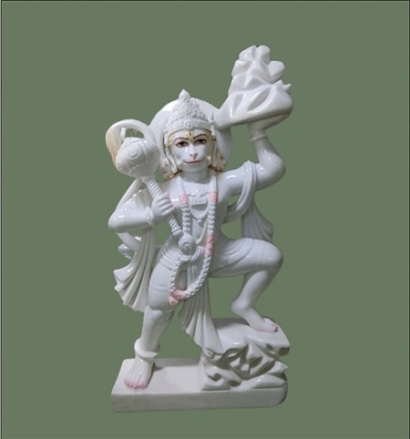Crafted Spiritual Hanuman Marble Murti Online | Salvik.jpg